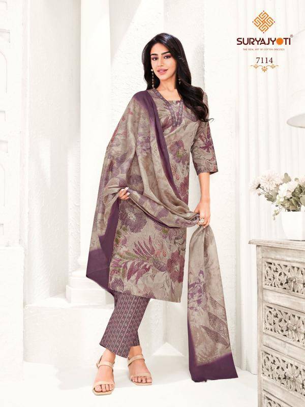 Suryajyoti trendy cotton vol-71 Surat dress material wholesale market